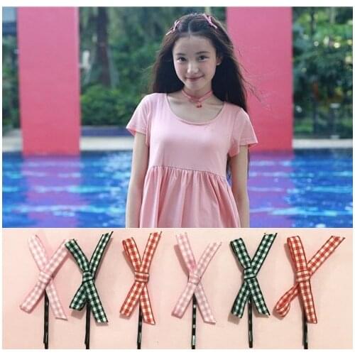 400pcs/lot DIY Simple Multi Fabrics Lattice Bowknot Hair Clip Girls Hairpins Hair Styling Tools Hair Accessories HA1234