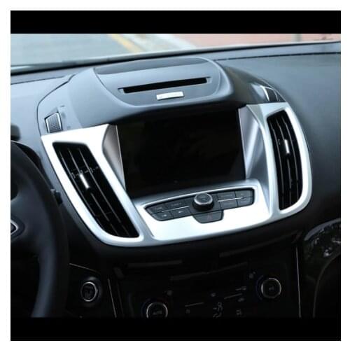 ABS Chrome Inside Interior center control Console Cover Trim For Ford Kuga Escape 2017 2018
