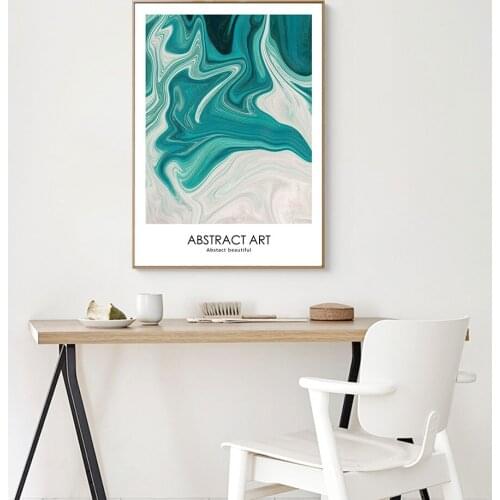 Abstract Green Art Print Canvas Wall Art Poster Letter Painting Nordic Decoration Picture Decor Unframed Scandinavian Home