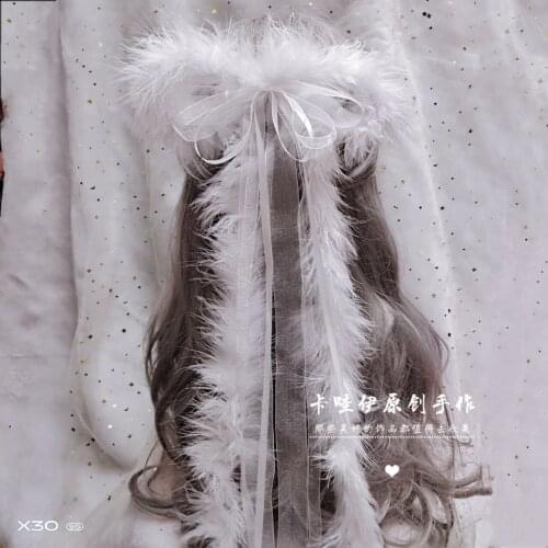 Handmade Ancient Style Bow Hair Accessories Han Chinese Clothing Accessories Cos Ancient Costume Large and Long Ribbon Hairpin