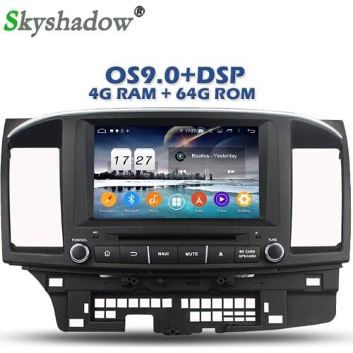 Car DVD Player DSP IPS Android 10 4G +64G + 8 Core GPS Google map RDS Radio wifi Bluetooth 5.0 For MITSUBISHI Lancer 2006- 2015