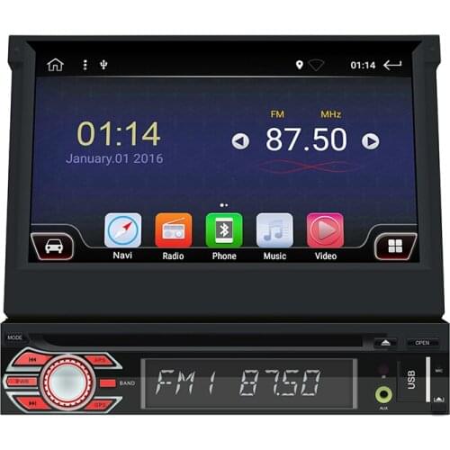 Car Video Player GPS Navigation Android 8.1 Universal 1 Din In-dash Detachable Front Panel Radio Stereo with BT 2+16G