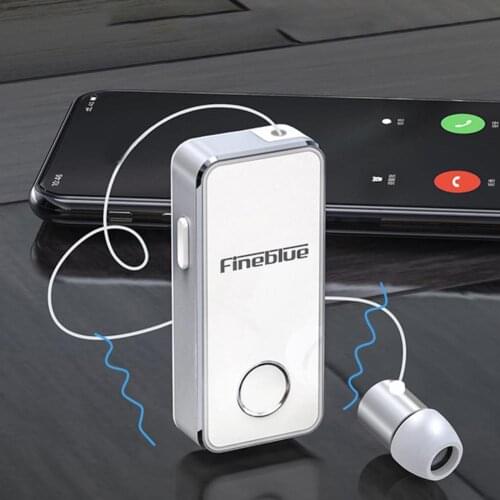 BLUELANS Fineblue I-X9 Wireless Earphone Retractable Clip Design with Microphone Bluetooth 5.0 Hands-free Headset for Business