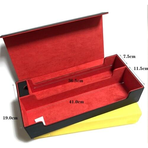 Large Black And Red Card Case Deck Box Storage Box For Board Game Cards MTG/TCG/PKM/PTCG/YGO Yugioh Can Hold 550+ Cards