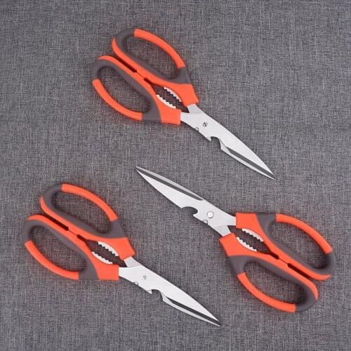 Household Stainless Steel Scissors Multipurpose Kitchen Scissors Barbecue Fresh Flowers Tailor Scissors Corkscrew
