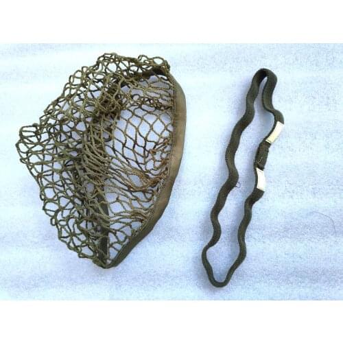 WWII WW2 US Army M1 Helmet Cover Cotton Camouflage Net And Cat Eyes Strap OD SOLDIER MILITARY WAR REENACTMENTS EQUIPMENT