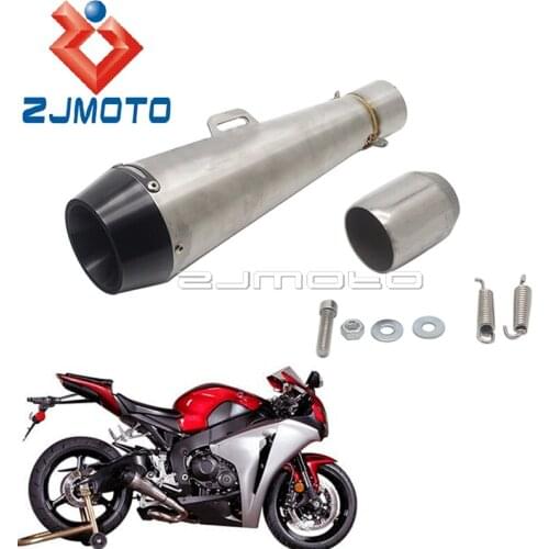 Black/Chrome 38mm-51mm Motorcycle Accessories ATV GP Exhaust Muffler Pipe Slip On Dirt Bike For Kawasaki M4 Universal Silencer