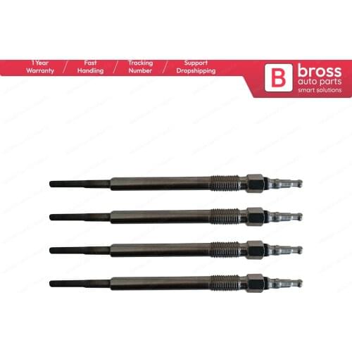 Bross Auto Parts BGP14-1 4 Pcs Heater Glow Plugs GX2117, N10579802 for VW Skoda Seat Audi Chrysler Dodge Jeep Fast Shipment