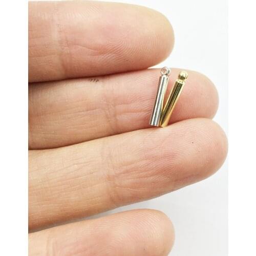 Eruifa 20pcs 12mm long Brass Bar necklace,earring bracelet jewelry DIY handmade 2 colors Gold and silver