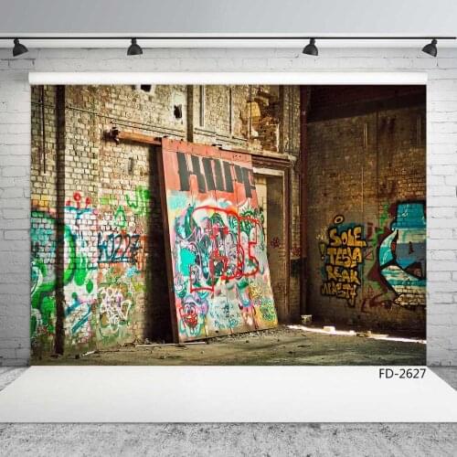 Old Graffiti Grunge Painting Brick Wall Photography Background Baby Young Portrait Photographic Backdrops For Photo Studio Props