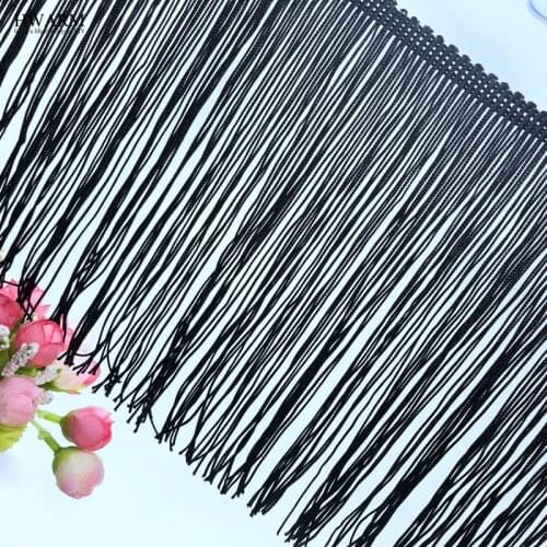HWARM 5yard 20cm Black fringe lace fabric ribbon DIY wedding arts craft sewing fabric trim sewing accessories party favors deco