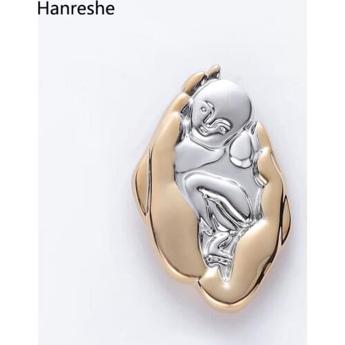 Classic Newborn Brooches Women Lapel Pin Gold Silver Color Jewelry Christmas Brooch Gifts Women Accessories Cute Metal Pin