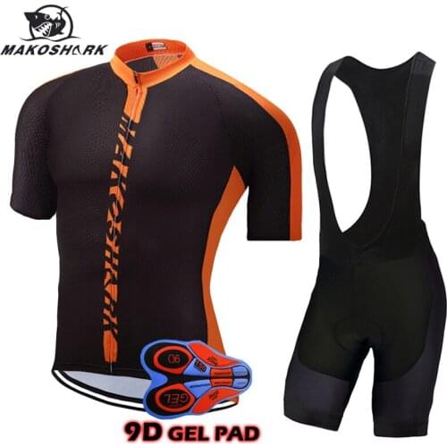 3 Colors Pro Team Cycling Set Breathable Quick Dry Cycling Clothing Ropa Ciclismo MTB Bicycle Wear Bib Short Set for Men 9D Pad