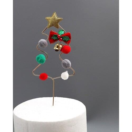 Wrought Iron Christmas Tree Cake Insert For DIY Christmas Festival Party Cake Decoration