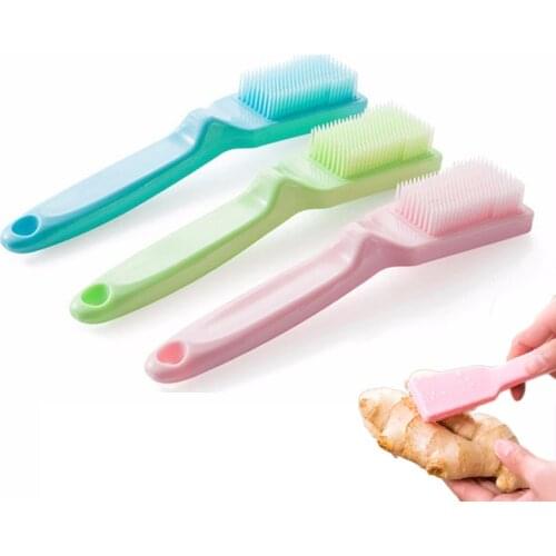 Kitchen Brush Vegetables Scrub Brush Easy Clean Brush Kitchenware Portable PP Material Restaurant Vegetables Brush Colorful 1pcs