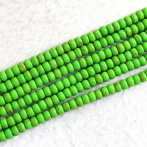 Fashion green calaite turquoises stone 4x6mm 5x8mm new abacus loose beads diy beautiful jewelry B303
