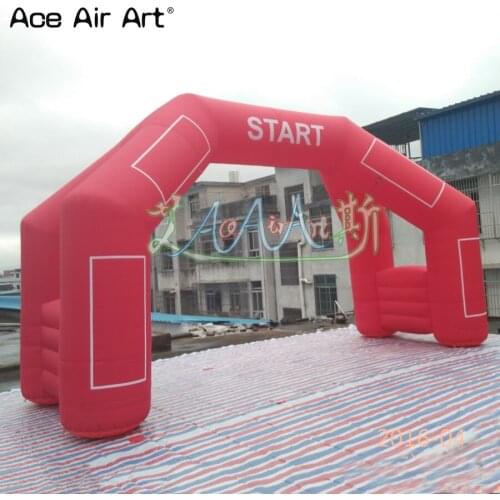 6x3.8m free standing balloon inflatable tubular entrance,4 legs start finish line arch doors for Triathlon