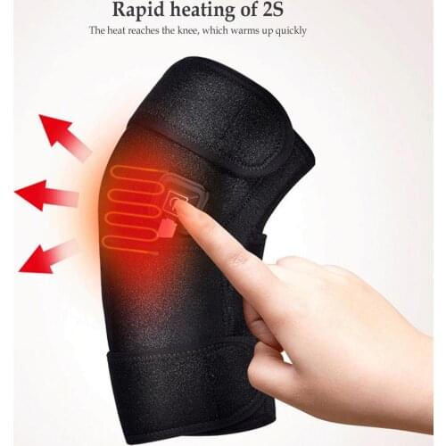 Heating Knee Pads USB Electric Knee Wrap Pad Breathable Comfortable Three Gear Temperature Control Suitable For Home Camping