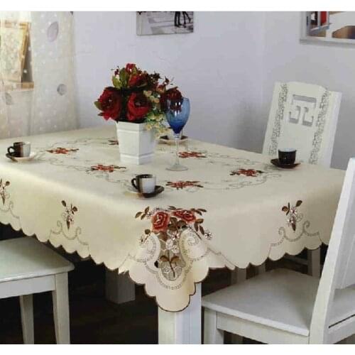 222 new European pastoral simplicity cloth embroidered table cloth coffee table cloth table runner rectangle round square oval