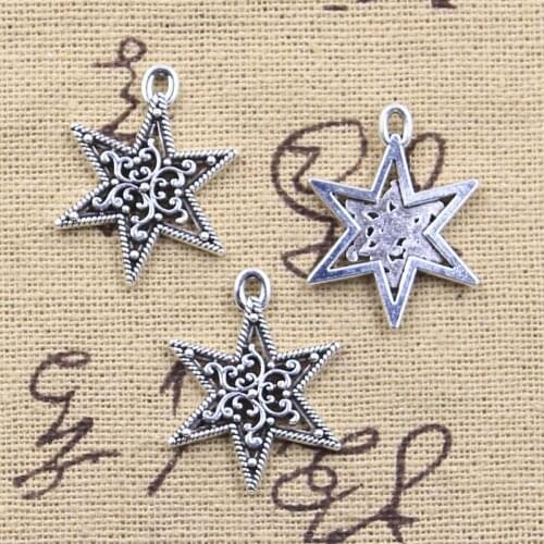 20pcs Charms Snow Snowflake 25x14mm Antique Silver Color Pendants DIY Crafts Making Findings Handmade Tibetan Jewelry