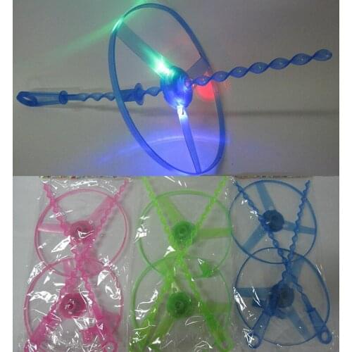 1pcs Push flying saucer/luminous flying /luminous toys/baby toys/technology model