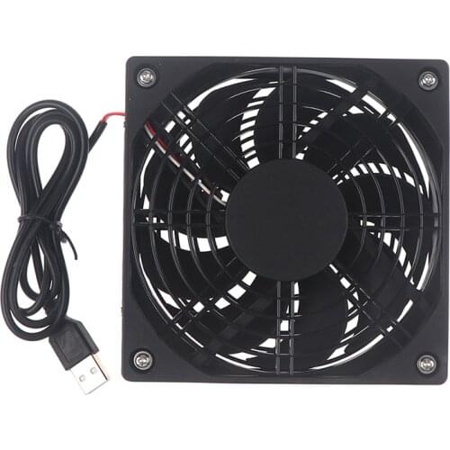 Router fan DIY PC Cooler TV Box Wireless Cooling 5V USB power 120mm fan