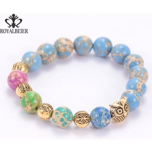 RoyalBeier New Fashion Mix Style Charm Bracelet for Women Charm Natural Stone Beads Bracelets & Bangles Jewelry 0403