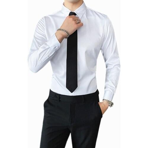 Large Size Mens Dress Shirt Large Size 6XL 7XL Spring / Autumn New Men Fashion Slim-Fit Shirts 10 Choices for Tops