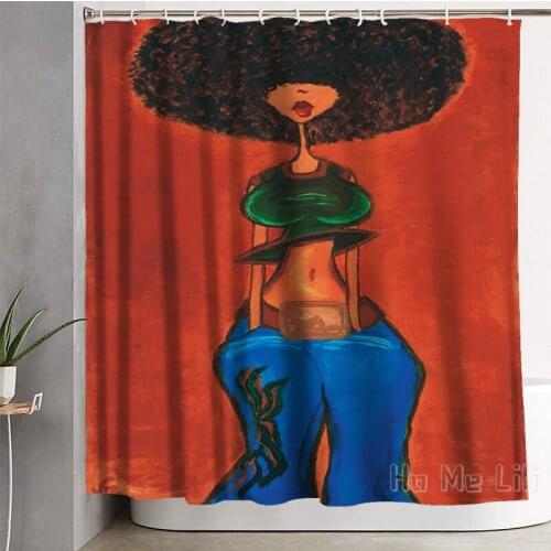 Sexy Cool Woman Design Waterproof Shower Curtain Bathroom Decor