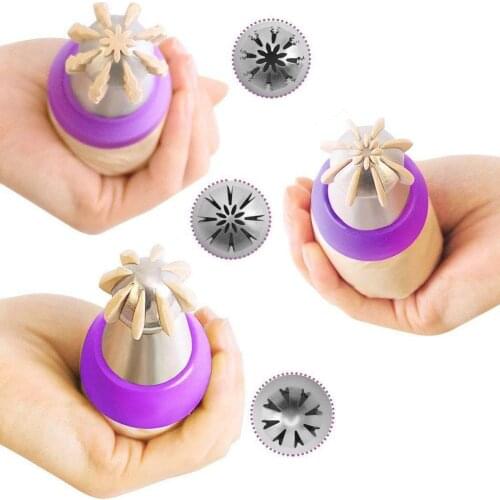 Spherical Torch Decorating Mouth Steel Baking Cupcake Nozzles Kitchen Decoration Set Pastry Mouth Piping Cake N1T4