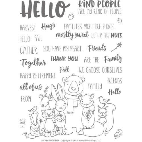 GATHER TOGETHER Transparent Clear Silicone Stamp Seal for DIY scrapbooking photo album Decorative clear stamps