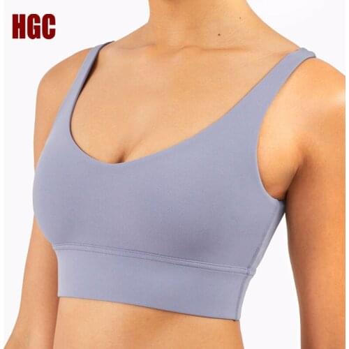 Sports Bra Padded Women Yoga Crop Top Push Up Gym Underwear High Support Impact Training Solid Workout Brassiere Running Vest
