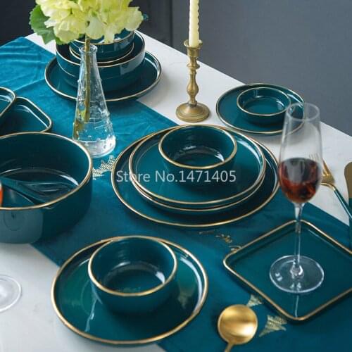 Light Luxury Palace Phnom Penh Emerald Western Food Plate Steak Plate Fish Plate Dinner Plate Soup Plate Breakfast Plate