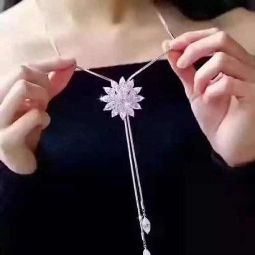 Xc443 Luxury Designer Fashion 925 Sterling Silver Jewelry zirconia Water droplets shape cf