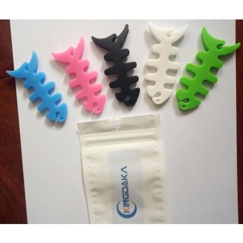 10pcs. kingdaka .Fish Bone Earphone Cable Wire Cord Organizer Holder . Winder For MP3 Phone Tablet MP4 MP5 Computer. free ship