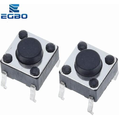 100PCS EGBO actile Switch Momentary Tact 6x6x5 6*6*5mm DIP Middle 4pin ever