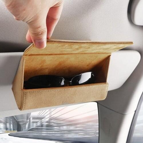 124B Sunglasses Eyeglasses Clip Organizer Case Apply to All Cars Models Multicolor