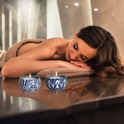 16pcs/set Home Scented Soy Wax Candles Kit Aromatherapy Jar with Wax Hand Made Long Lasting Scent of Sage Sea Salt Bellflower