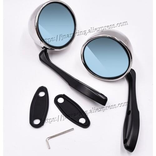 2Pcs Car Modify Aluminum Round Racing Car Rear view mirror for Auto accessories
