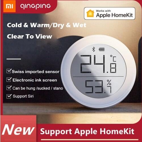 2020 Xiaomi Cleargrass Bluetooth Temperature Humidity Sensor Data Storage E-Link INK Screen Thermometer Support Apple Home Kit