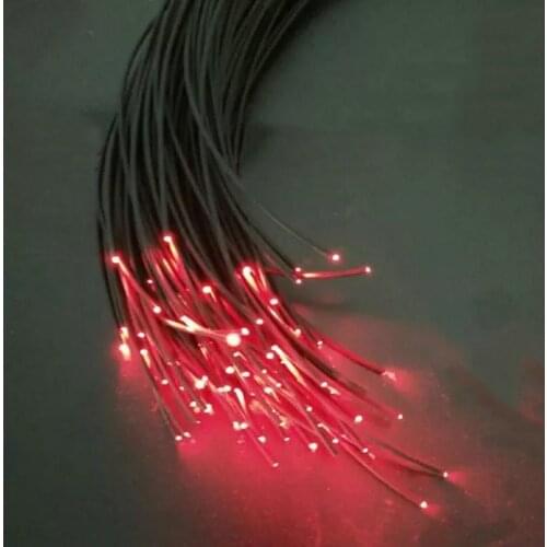 500M 1.5mm(inner Dia.) Black PMMA Plastic end glow Flexible Fiber Optic cable f/Light Engine Driver Home Hotel car ceiling decor