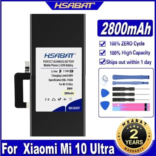 HSABAT BM4V 2800mAh Battery for Xiaomi Mi 10 Ultra Batteries