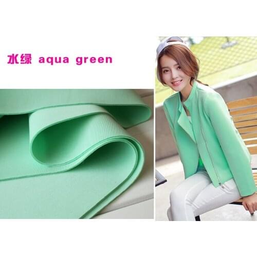 Aqua Green Interlayer Spacer Fabric Spandex Fabric Knitted Fabric Skirt Jacket Suits Outfit 60" Wide Sold By The Yard