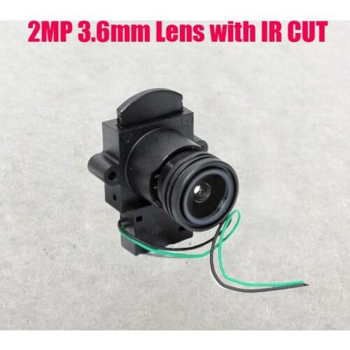 Free shipping 3.6mm 2MP Lens 2 Megapixel Fixed M12 Small Lens with ir cut For 4K IP CCTV camera