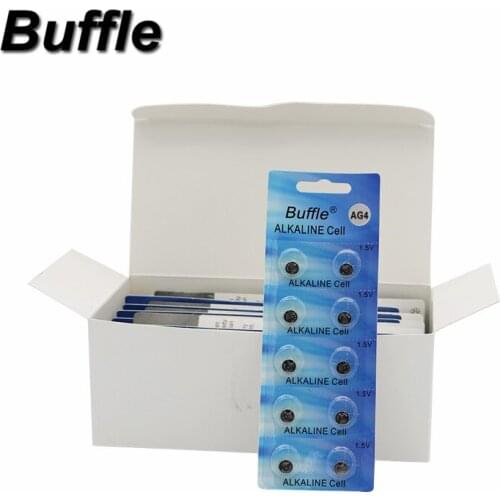 Buffle 100Pcs/10cards Ag4 LR626 377 177 1.5V SR626 Lithium Battery SR626SW
