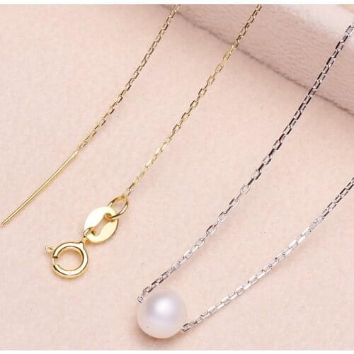 925 Silver Chain with Needle to Make Floating Necklace, Hot Jewelry Chain, Necklace Chain, 10pcs/lot