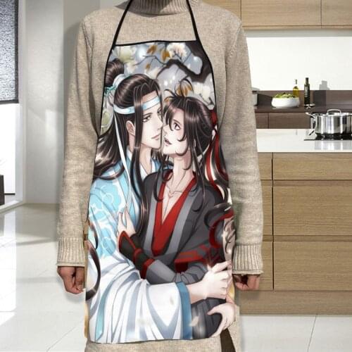 Mo Dao Zu Shi Apron Grill Kitchen Chef Apron Professional for BBQ, Baking, Cooking for Men Women 68X95cm