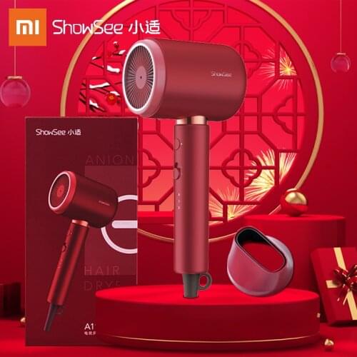 Xiaomi ShowSee Constant Temperature Hair Dryer 55 ° Quick-Dry Hair Care 1800W Styling Tool 360 ° Magnetic Suction Nozzle