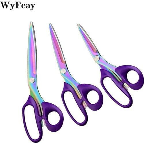 Purple Tailor Scissors for Fabric Cutter Thread Needlework Embroidery Stainless Steel Crafts Sewing Tools Handicraft Dressmaking