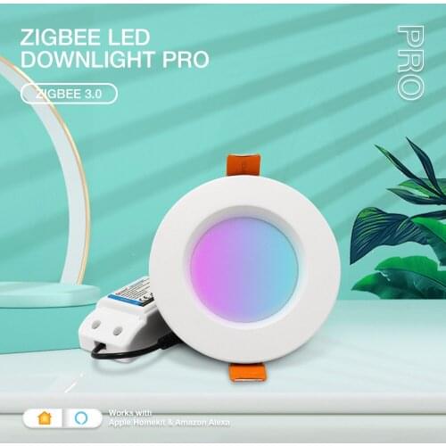 Gledopto Zigbee 3.0 Smart AC100-240V Dimmable Recessed LED Downlight Ceiling 12W Pro For Kitchen Bedroom Toilet Indoor Light